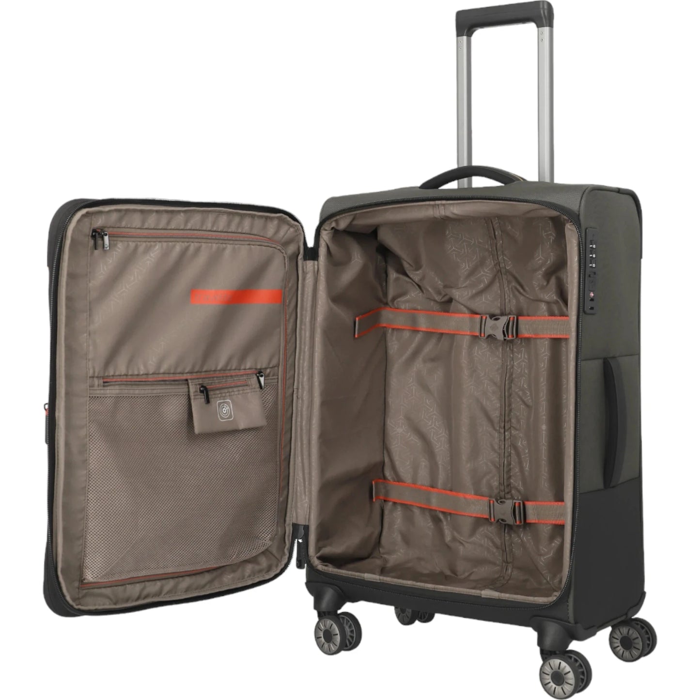 Travelite Crosslite  4-Rollen-Trolley M 66 cm -Oliv KOFFER-PLUS.COM