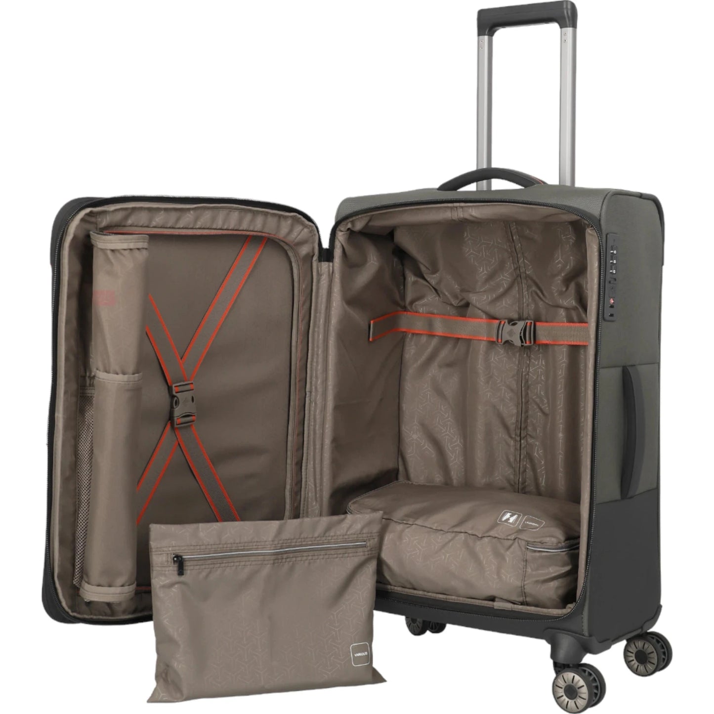 Travelite Crosslite  4-Rollen-Trolley M 66 cm -Oliv KOFFER-PLUS.COM