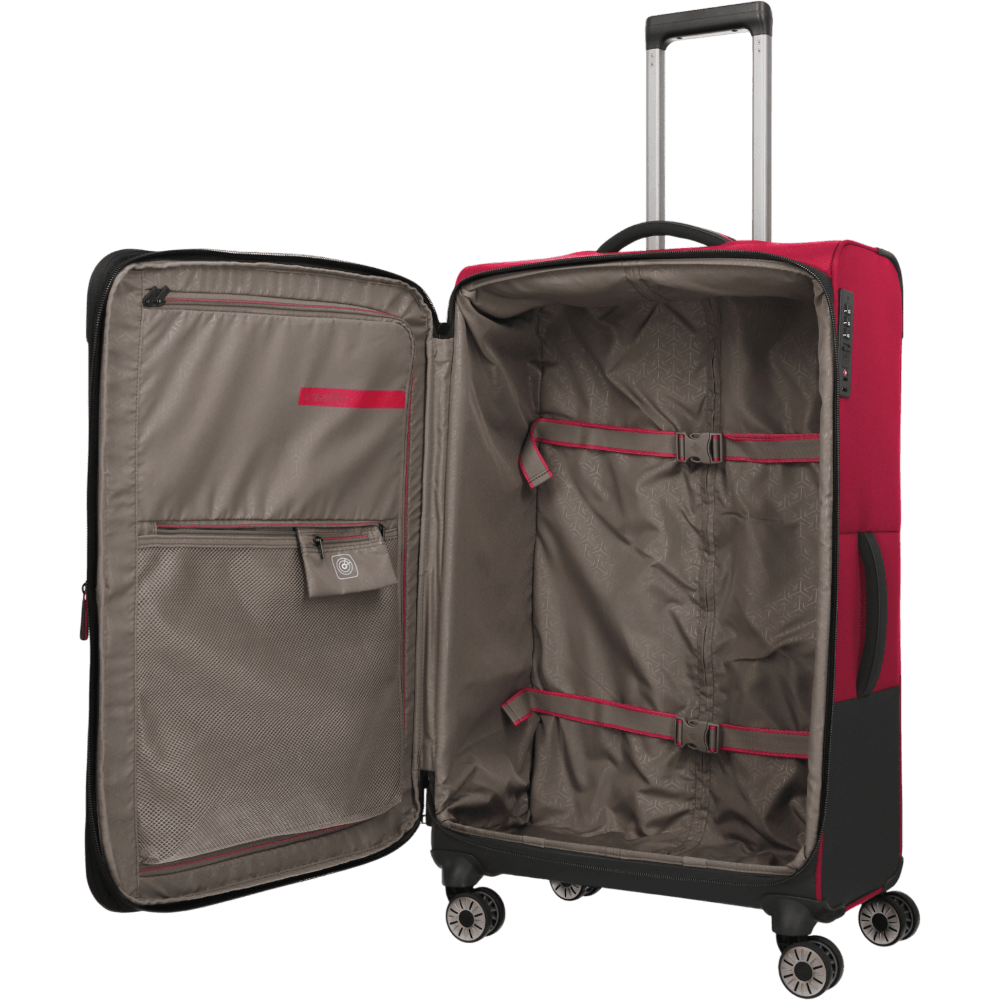 Travelite Crosslite 4-Rollen-Trolley L 77 cm -Rot KOFFER-PLUS.COM