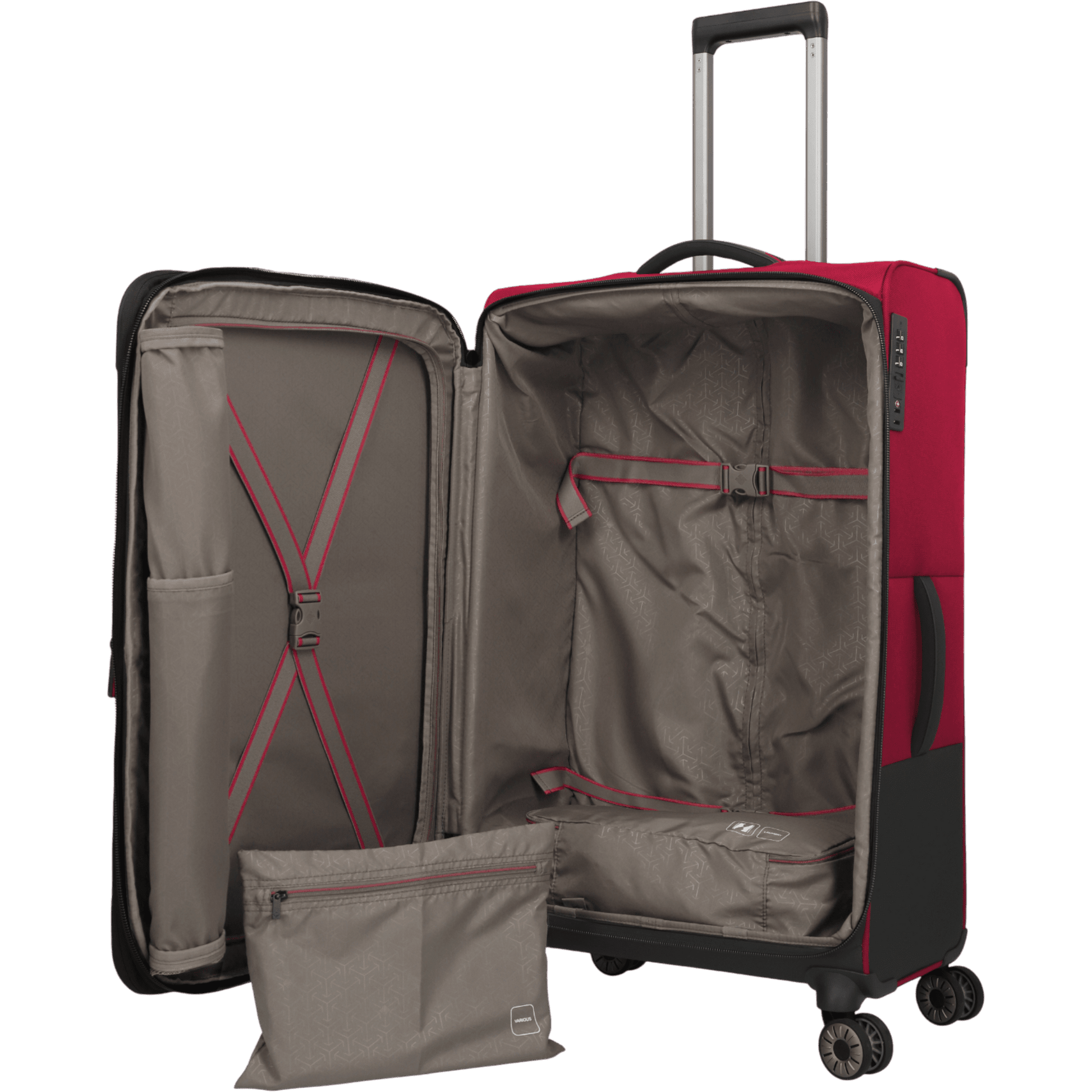Travelite Crosslite 4-Rollen-Trolley L 77 cm -Rot KOFFER-PLUS.COM