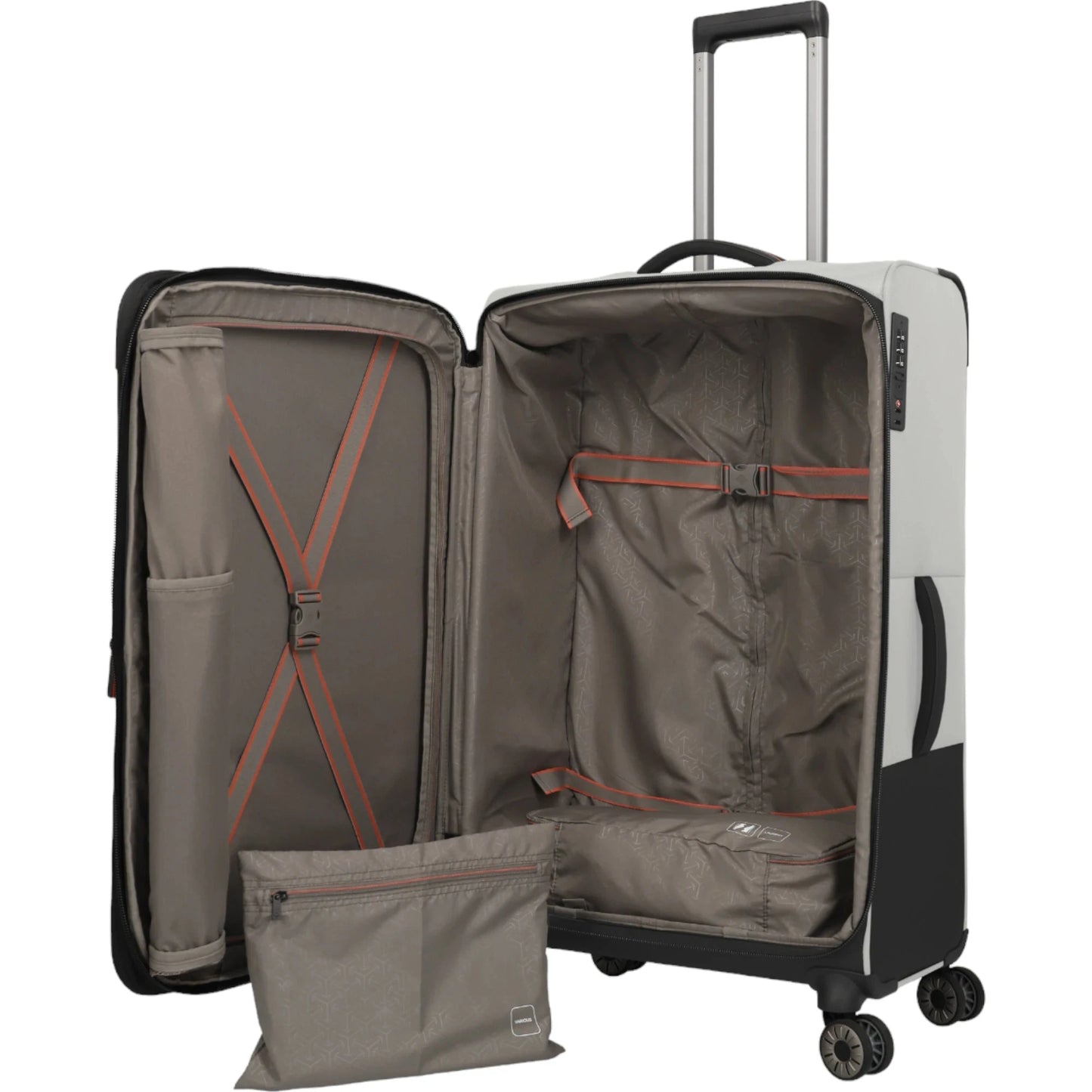 Travelite Crosslite  4-Rollen-Trolley L 77 cm -Natur KOFFER-PLUS.COM