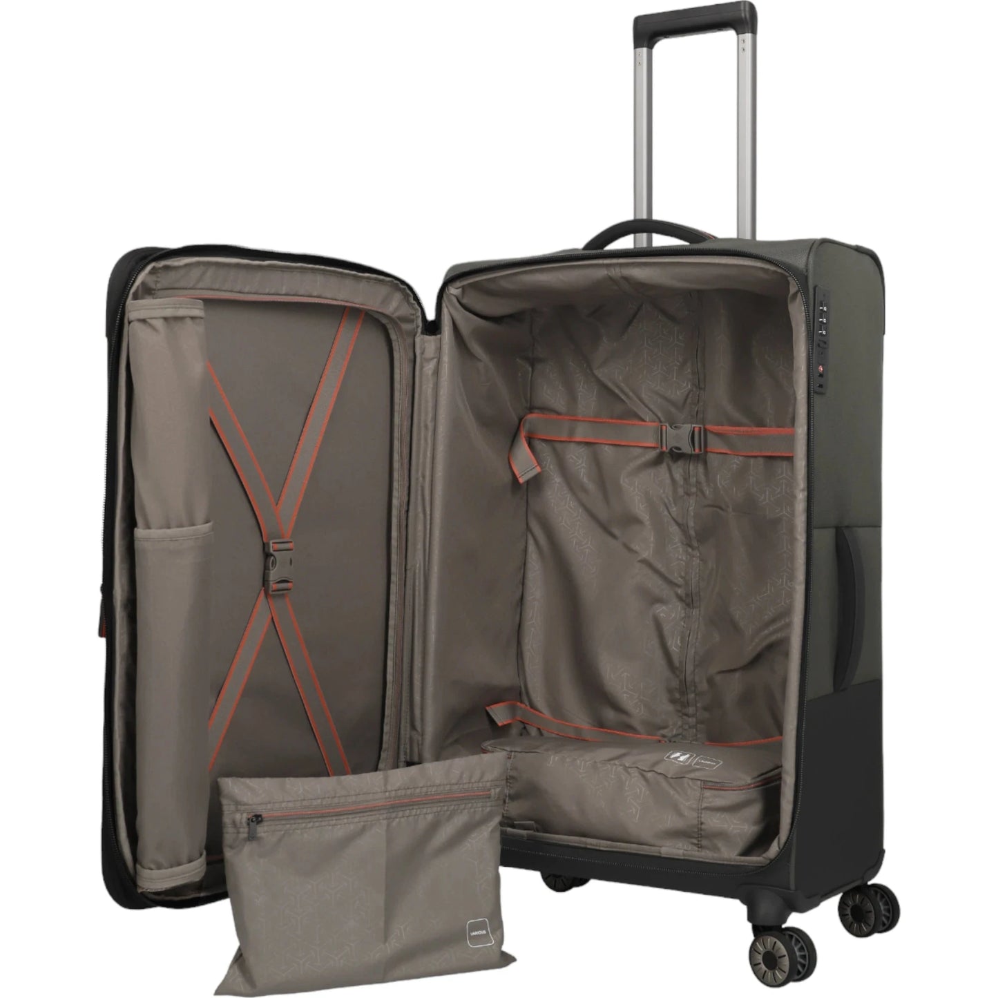 Travelite Crosslite  4-Rollen-Trolley L 77 cm -Oliv KOFFER-PLUS.COM