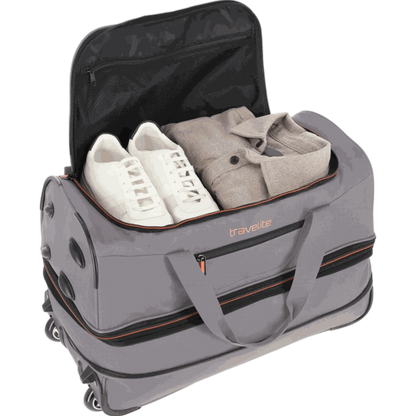 Travelite Basics Rollenreisetasche 55 cm -Grau KOFFER-PLUS.COM