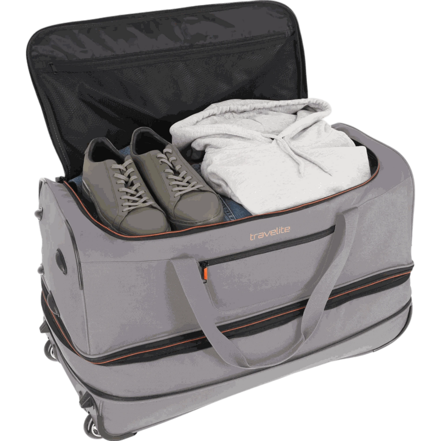 Travelite Basics Rollenreisetasche 70 cm -Grau KOFFER-PLUS.COM