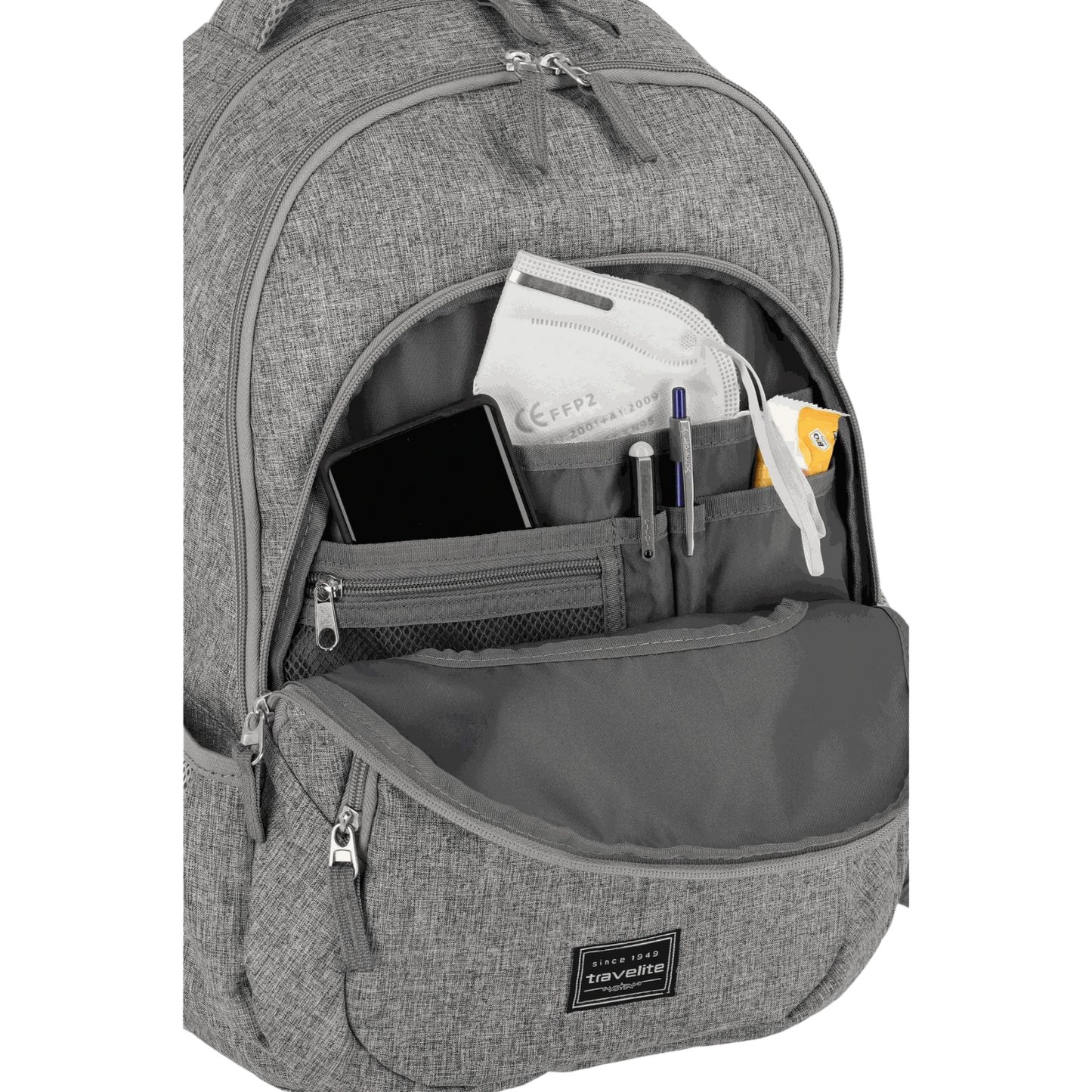 Travelite Basics Rucksack mit Laptopfach 45 cm -Hellgrau KOFFER-PLUS.COM