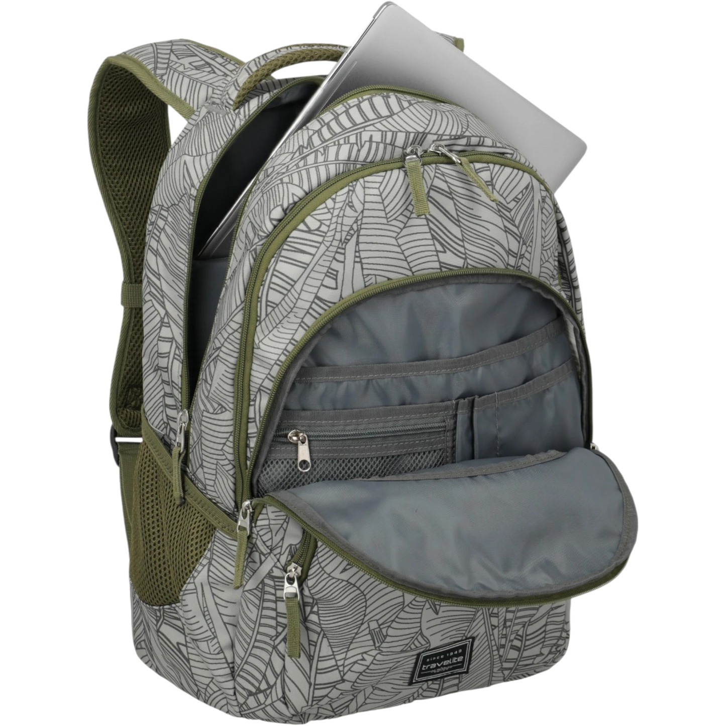 Travelite Basics Rucksack mit Laptopfach 45 cm -Print Grey KOFFER-PLUS.COM