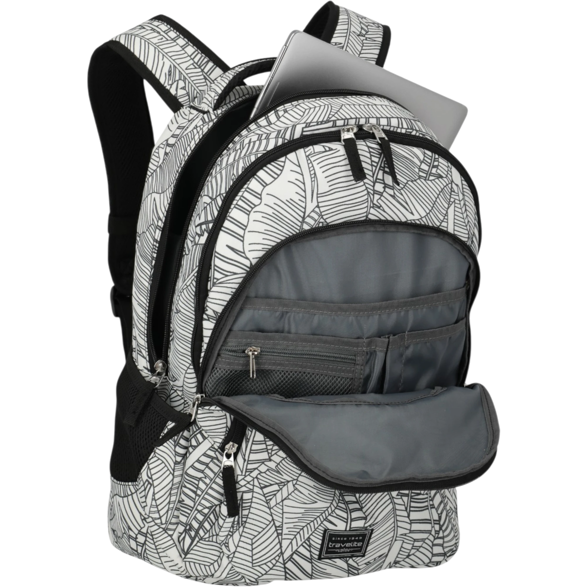 Travelite Basics Rucksack mit Laptopfach 45 cm -Print White KOFFER-PLUS.COM