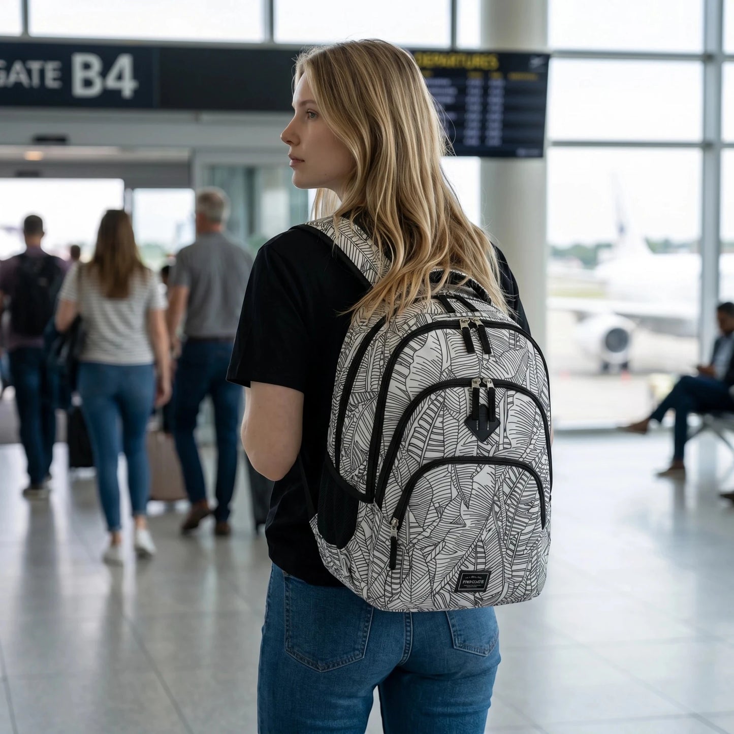 Travelite Basics Rucksack mit Laptopfach 45 cm -Print White KOFFER-PLUS.COM