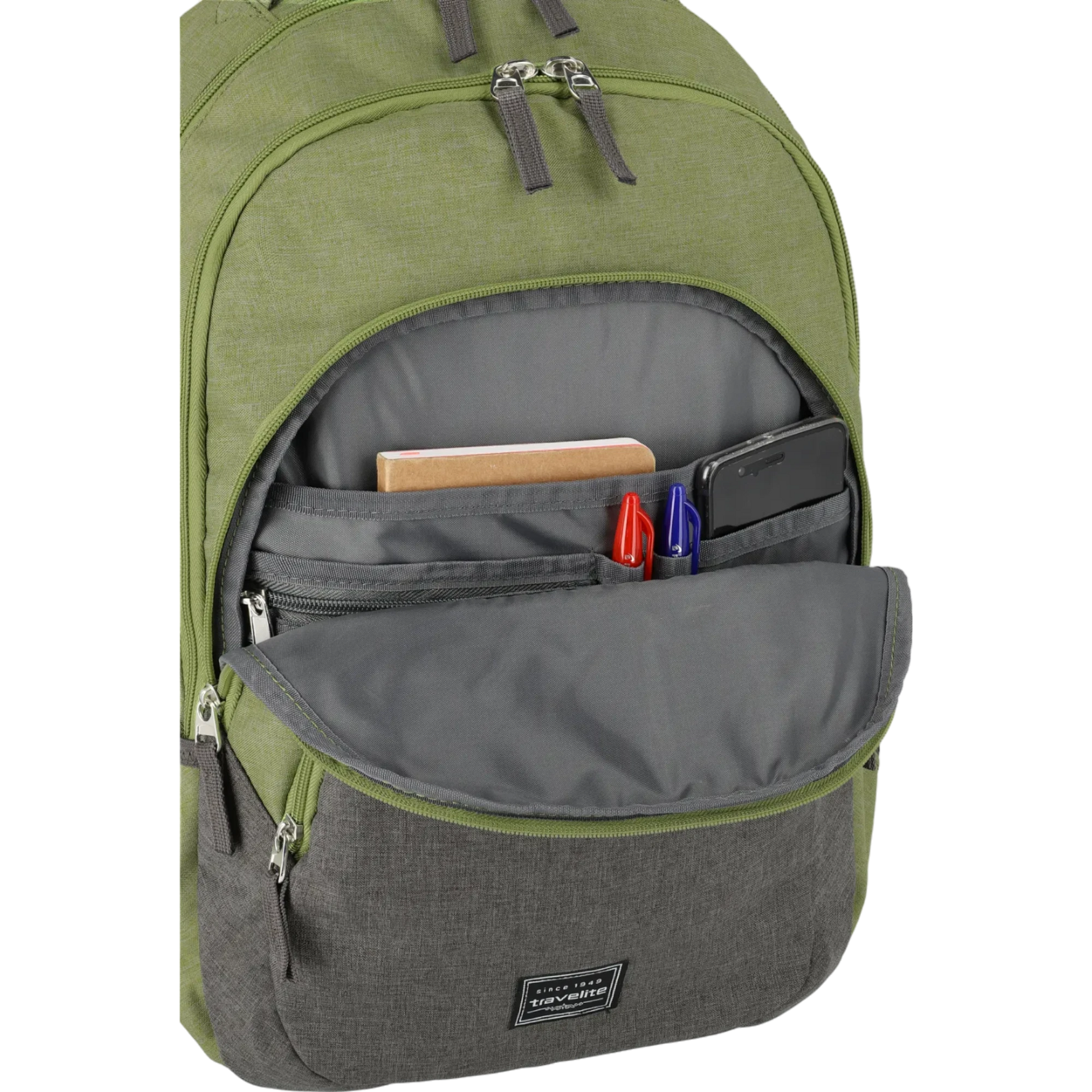 Travelite Basics  Freizeit Rucksack 45 cm -Grün/Grau KOFFER-PLUS.COM