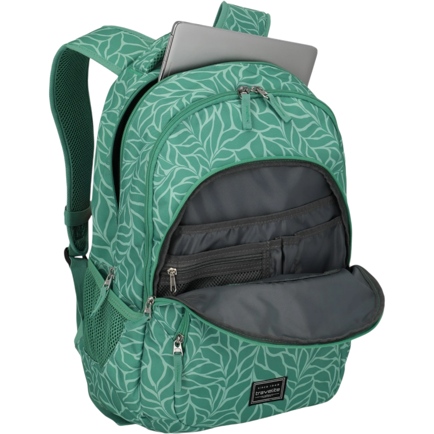 Travelite Basics Rucksack mit Laptopfach 45 cm -Print Green KOFFER-PLUS.COM