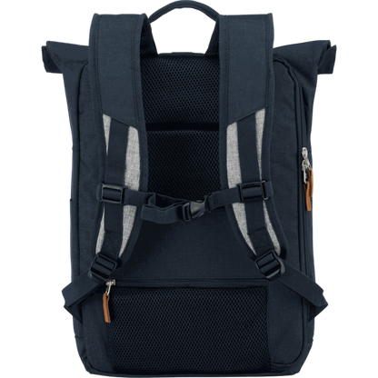 Travelite Basics Rolltop-Rucksack 60 cm -Marine/Grau KOFFER-PLUS.COM