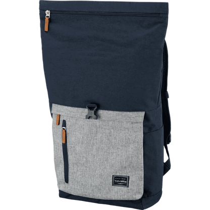 Travelite Basics Rolltop-Rucksack 60 cm -Marine/Grau KOFFER-PLUS.COM