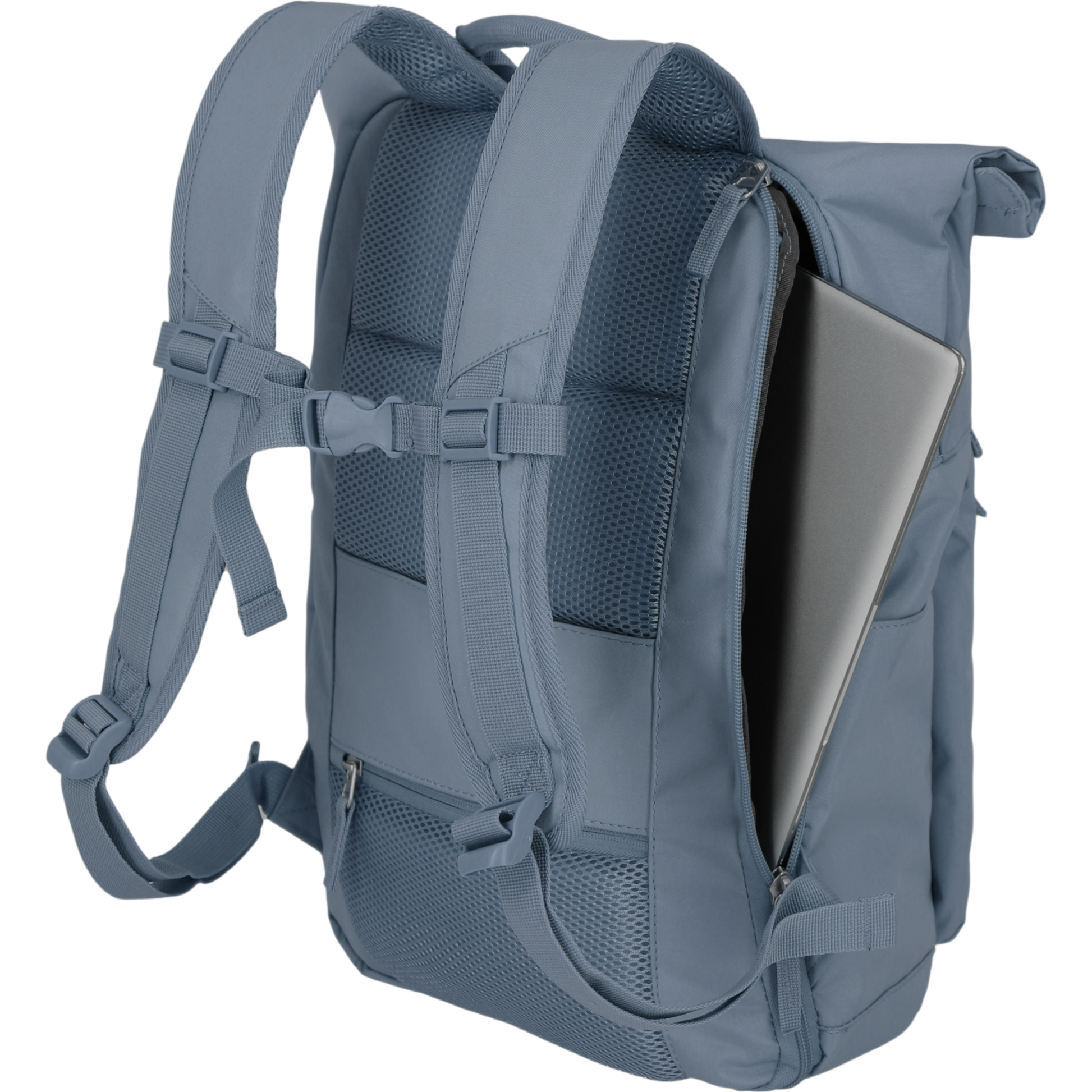 Travelite Basics Rolltop-Rucksack 60 cm -Rauchblau KOFFER-PLUS.COM