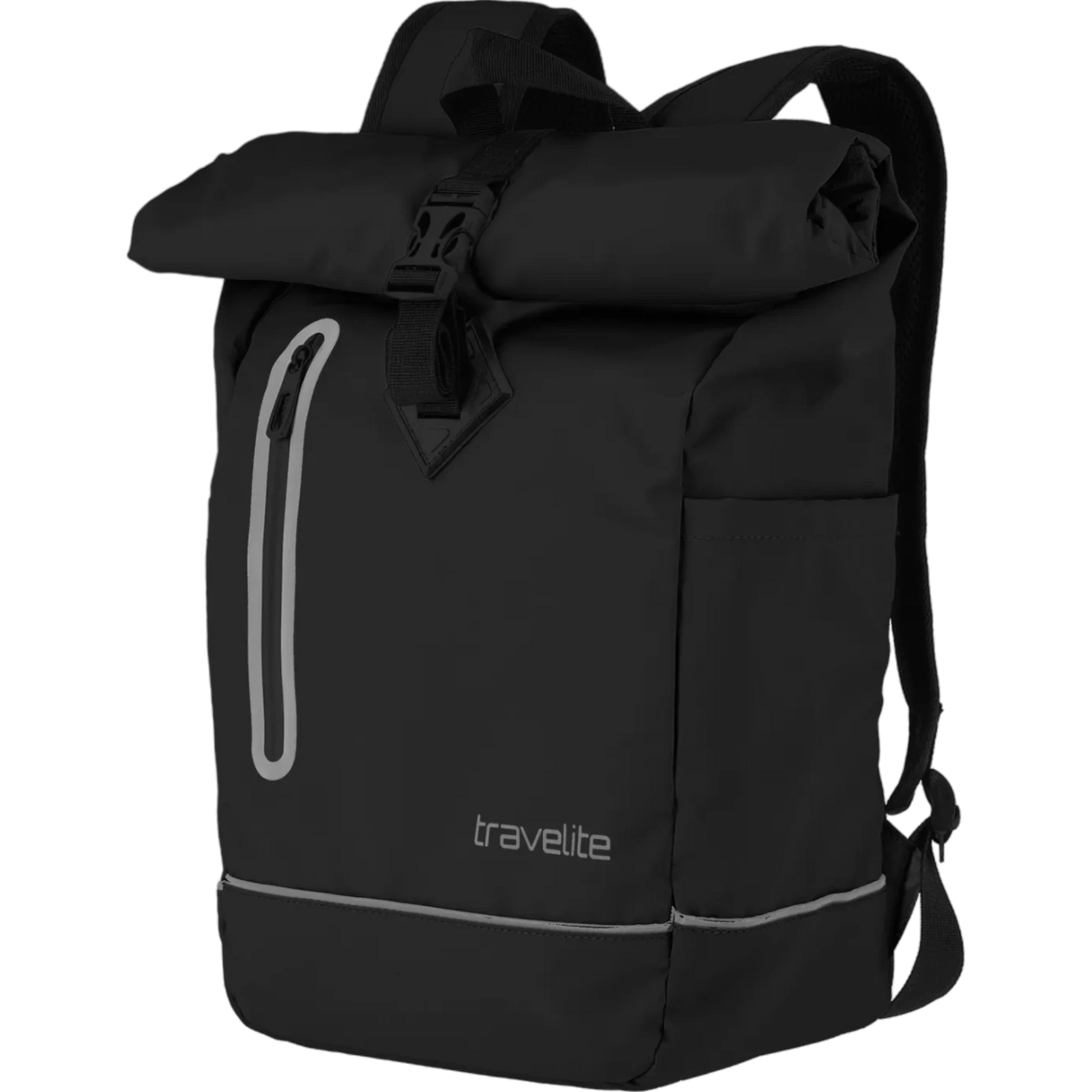 Travelite Basics Rollup Rucksack aus Plane 48 cm -Schwarz KOFFER-PLUS.COM