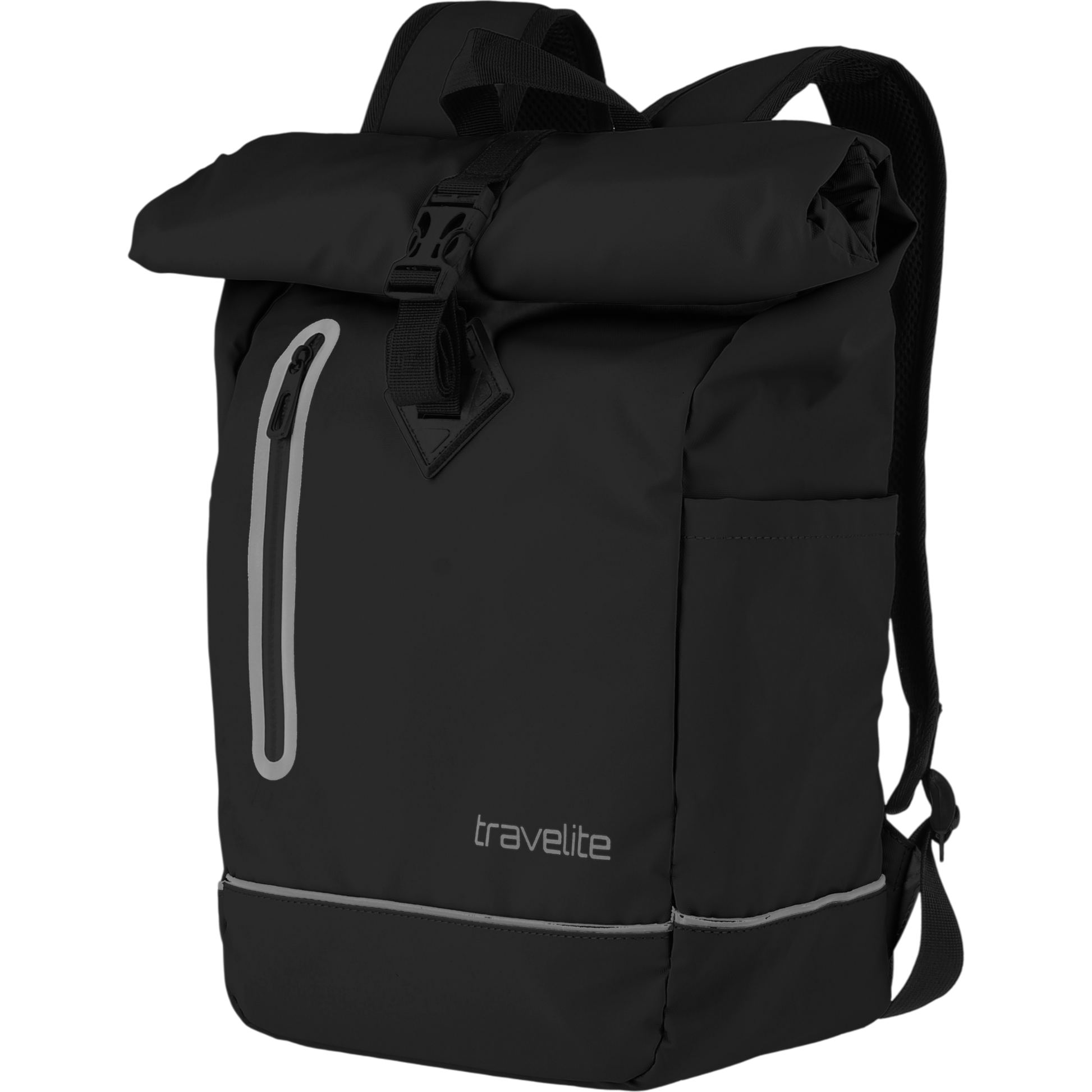 Travelite Basics Rollup Rucksack aus Plane 48 cm -Schwarz KOFFER-PLUS.COM