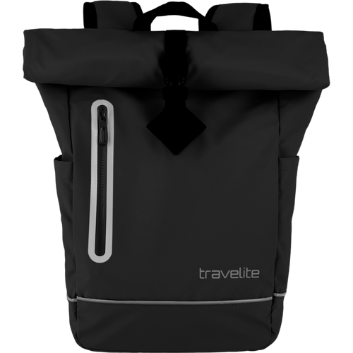 Travelite Basics Rollup Rucksack aus Plane 48 cm -Schwarz