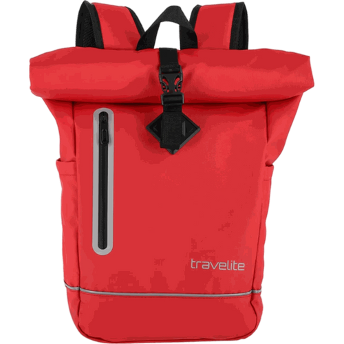 Travelite Basics Rollup Rucksack aus Plane 48 cm -Rot