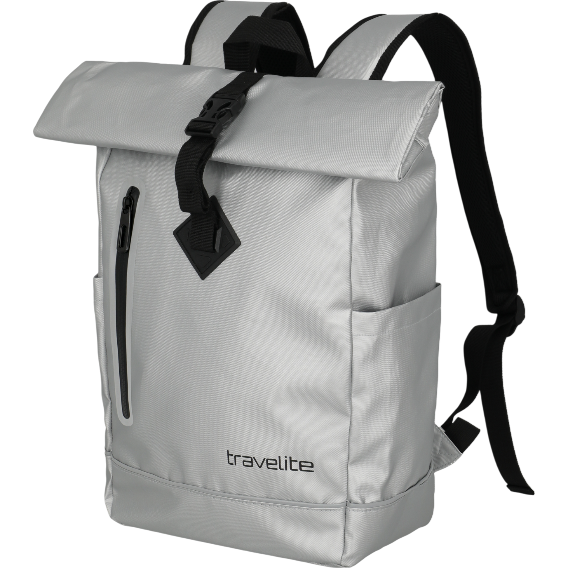 Travelite Basics Rollup Rucksack aus Plane 48 cm -Silver KOFFER-PLUS.COM