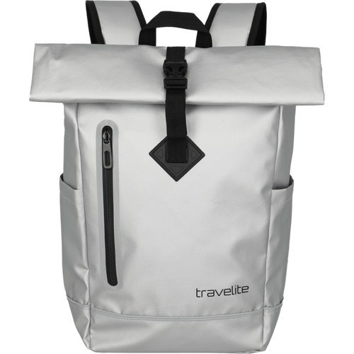 Travelite Basics Rollup Rucksack aus Plane 48 cm -Silver
