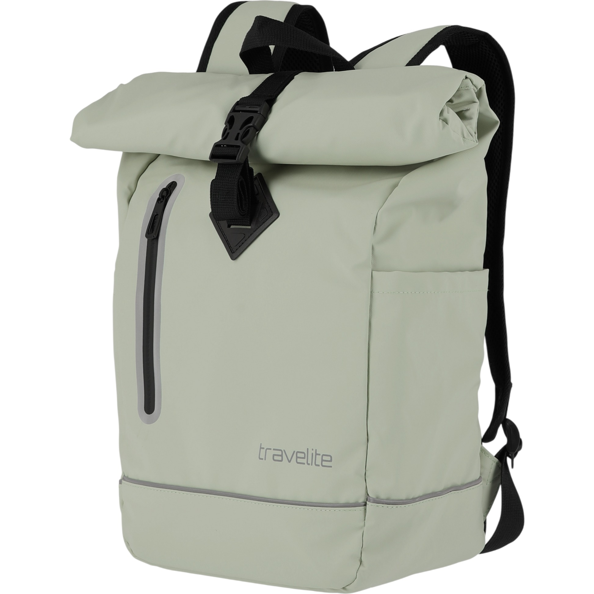 Travelite Basics Rollup Rucksack aus Plane 48 cm -Hellgrün KOFFER-PLUS.COM