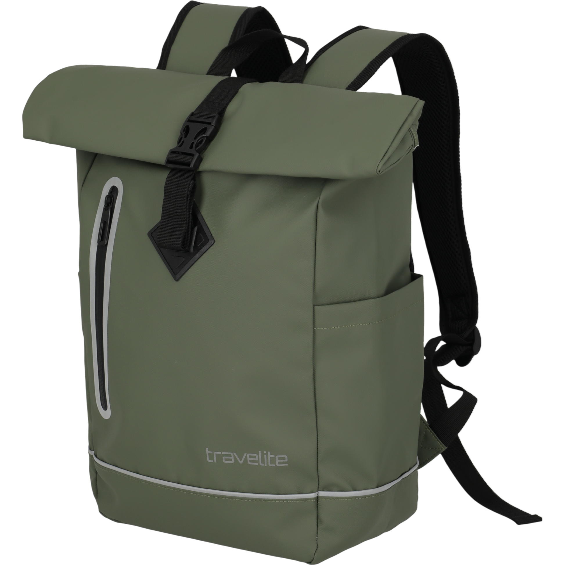 Travelite Basics Rollup Rucksack aus Plane 48 cm -Olive KOFFER-PLUS.COM