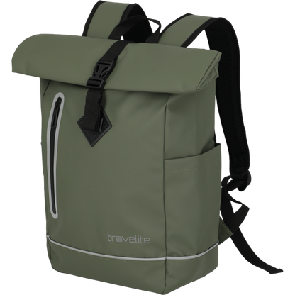 Travelite Basics Rollup Rucksack aus Plane 48 cm -Olive KOFFER-PLUS.COM