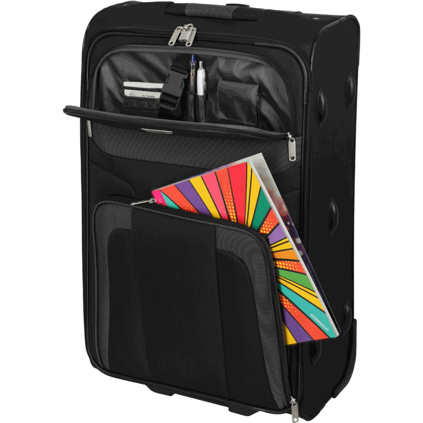 paklite Orlando 2-Rad-Trolley M 63 cm -Schwarz KOFFER-PLUS.COM