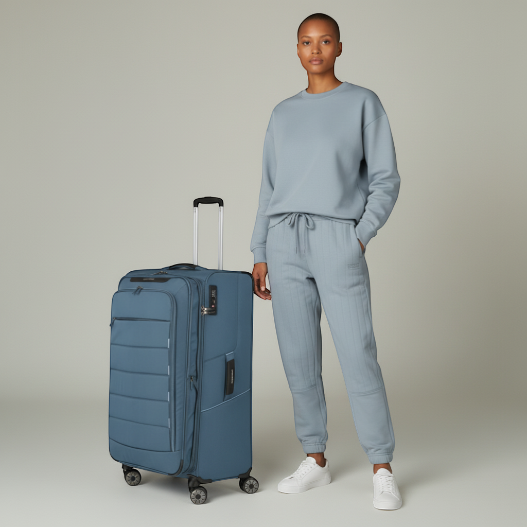 Travelite Skaii  4-Rollen Trolley L 78 cm -Panoramablau KOFFER-PLUS.COM